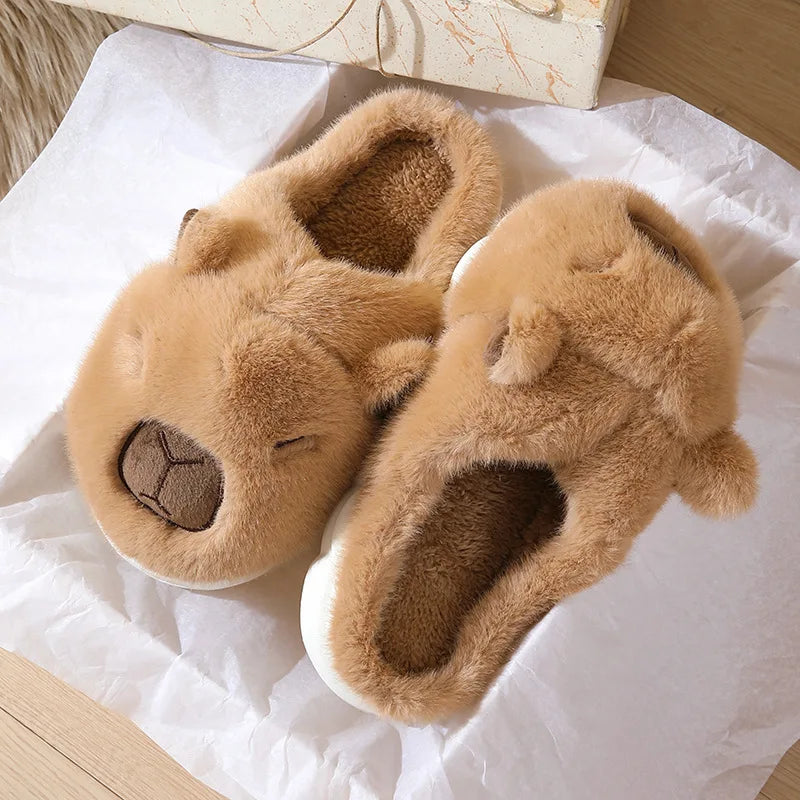 Pantuflas Capybara 🦫 | Zapatillas de Casa Cálidas Antideslizantes para Mujer y Hombre