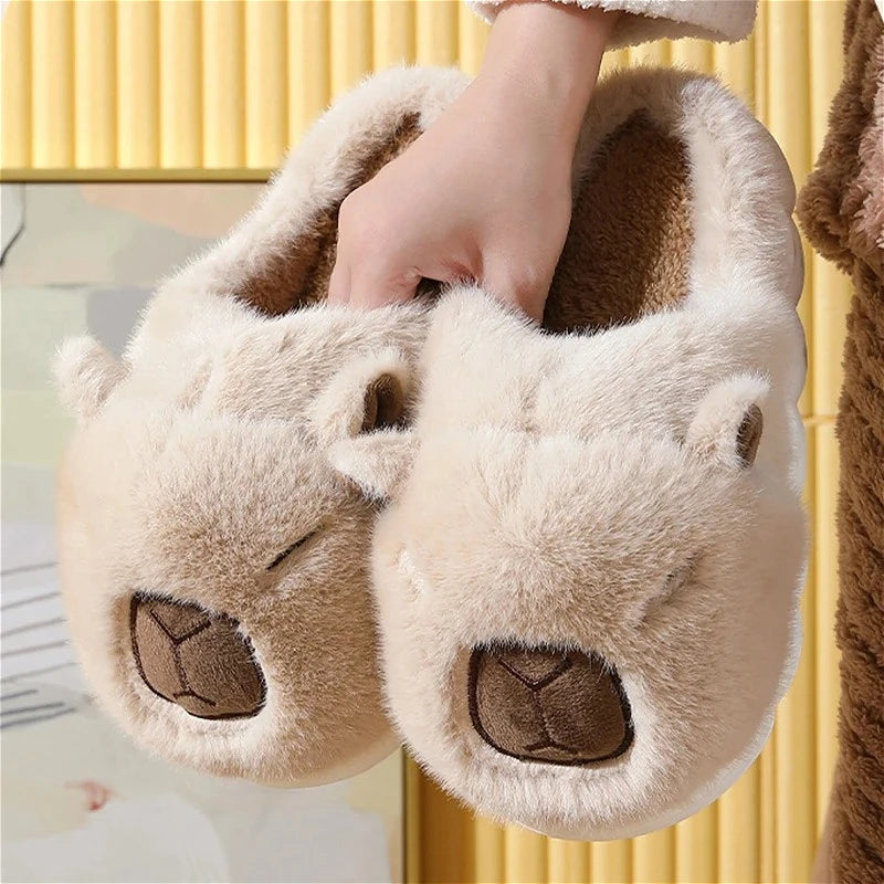 Pantuflas Capybara 🦫 | Zapatillas de Casa Cálidas Antideslizantes para Mujer y Hombre