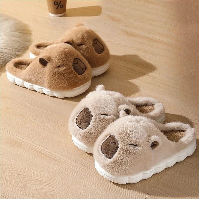 Pantuflas Capybara 🦫 | Zapatillas de Casa Cálidas Antideslizantes para Mujer y Hombre