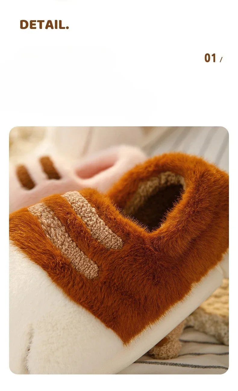 Pantuflas Pata de Gato 🐾 | Zapatillas de Casa Kawaii Peludas para Mujer