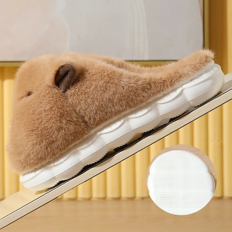 Pantuflas Capybara 🦫 | Zapatillas de Casa Cálidas Antideslizantes para Mujer y Hombre